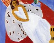 亨利 马蒂斯 : 红色背景下的白衣少女